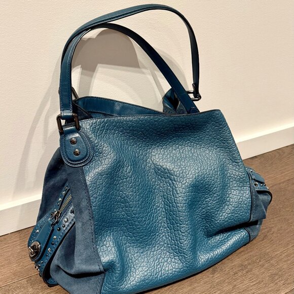 COACH Edie 31 Suede Shoulder Bag w/ Star Rivets - Picture 1 of 5